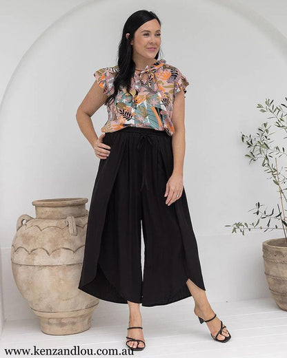 Bee Maddison Gerry Pant Black Boho Pant Kenz&Lou